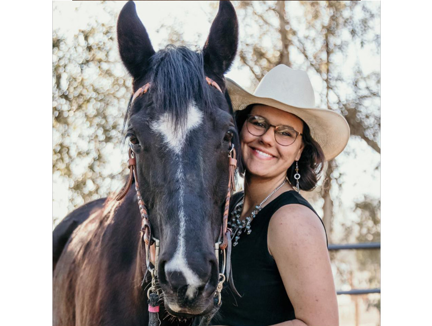 Equestrian with horse